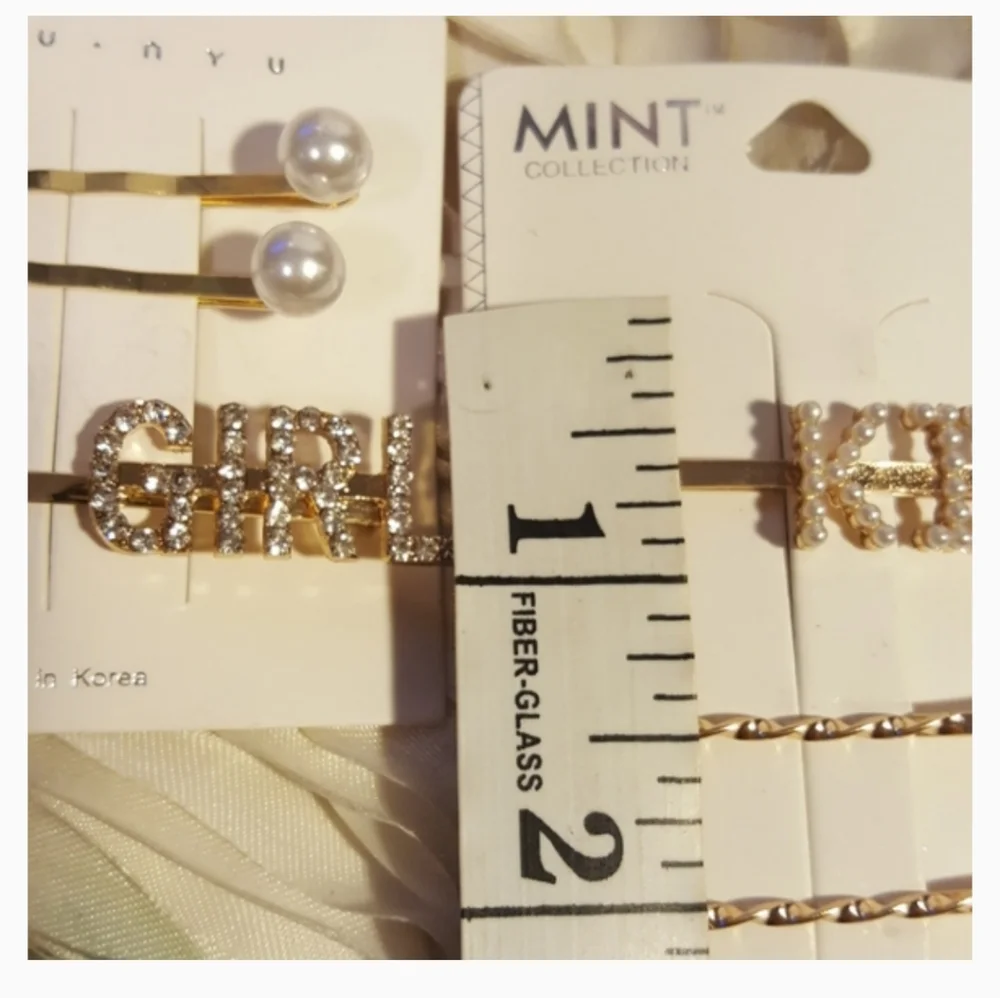 Rhinestone & Pearl Hair Clips - Statement Barrettes.